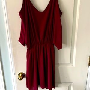 Never warn, red dress.